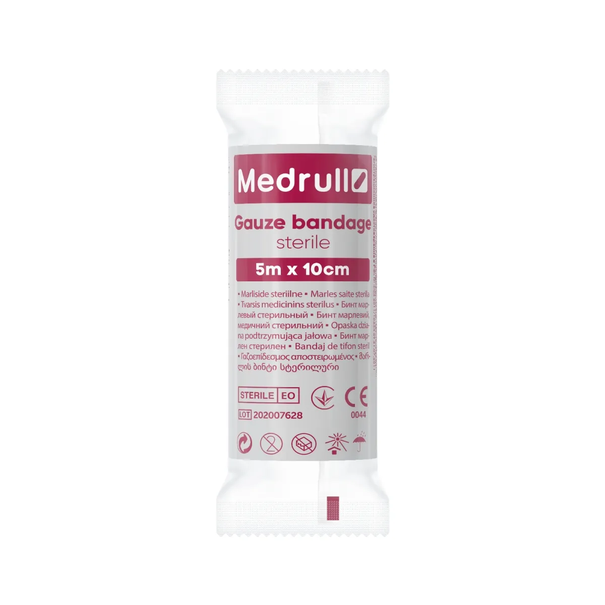MEDRULL Saite marles sterila, 5 m x 10 cm - Produkta attēls
