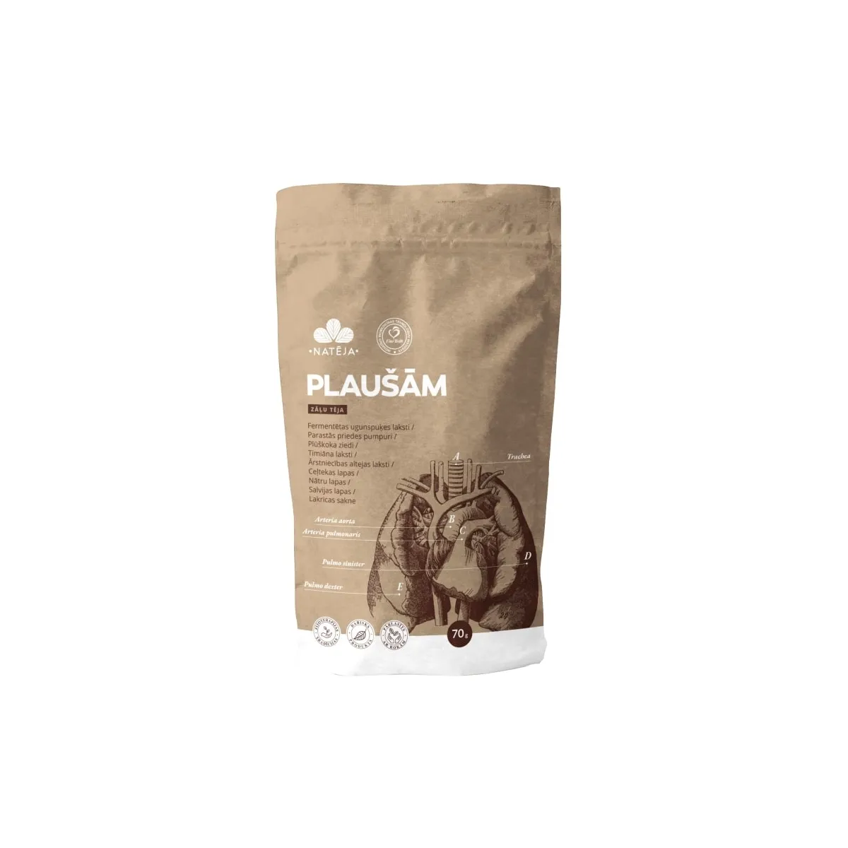 NATĒJA tēja plaušām, 70 g. - Produkta attēls