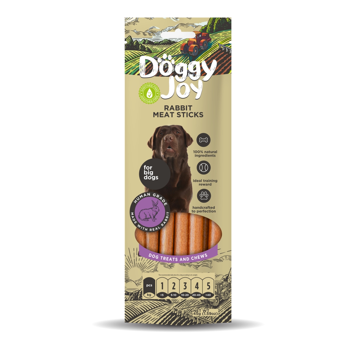 DOGGY JOY TRUŠA GAĻAS DESIŅAS SUŅIEM 45G - Produkta attēls