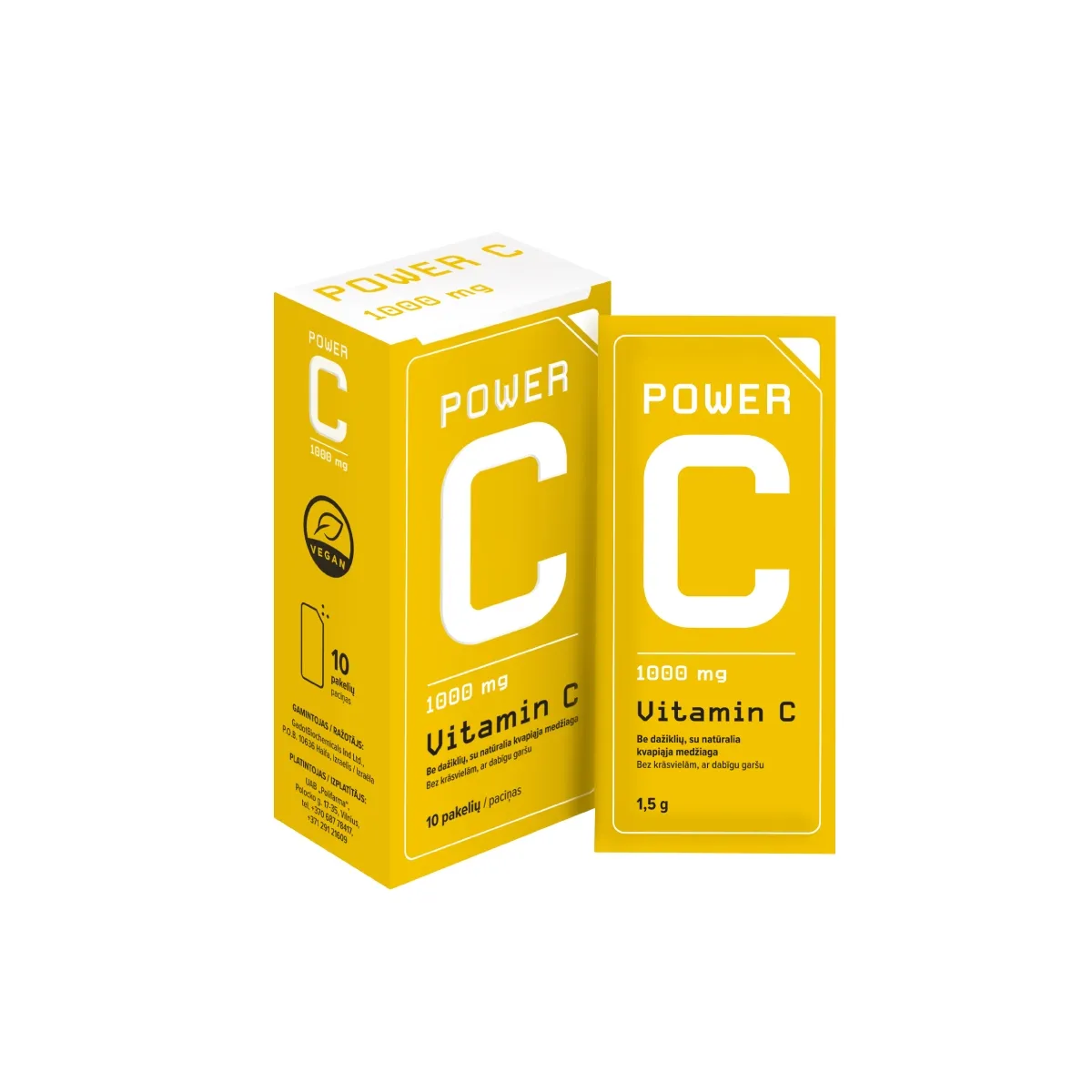 POWER C 1000 mg paciņas, 10 gab. - Produkta attēls