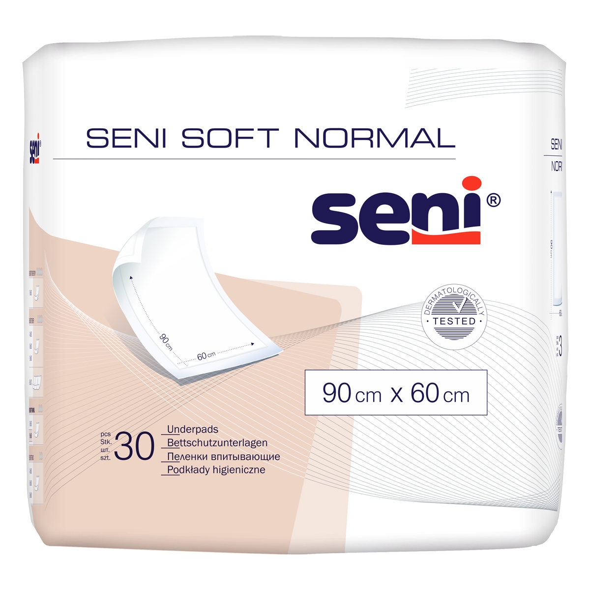 SENI SOFT NORMAL absorbējošie paladziņi, 90x60 cm, 30 gab. - Produkta attēls