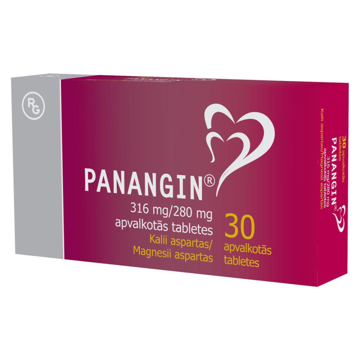 PANANGIN 316MG/280MG APV.TBL N30 - Produkta attēls