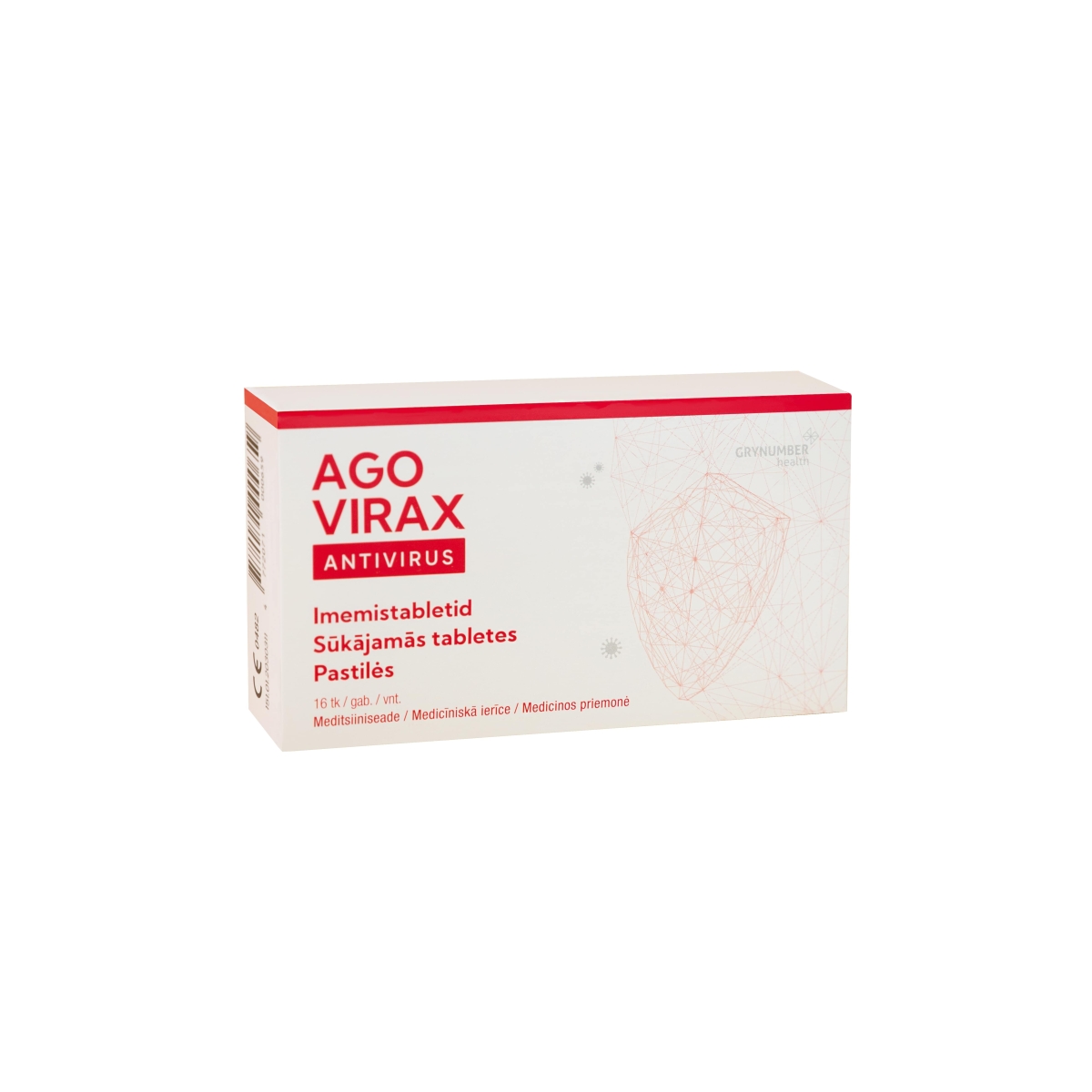 AGOVIRAX Antivirus ar jota - karaginānu tabletes, 16 gab. - Produkta attēls