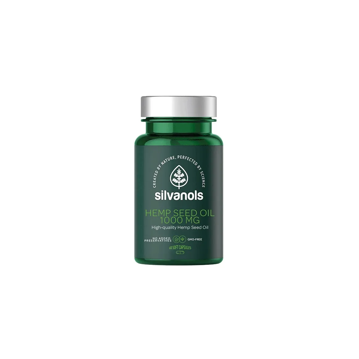 SILVANOLS Hemp Seed Oil 1000 mg kapsulas, 60 gab. - Produkta attēls