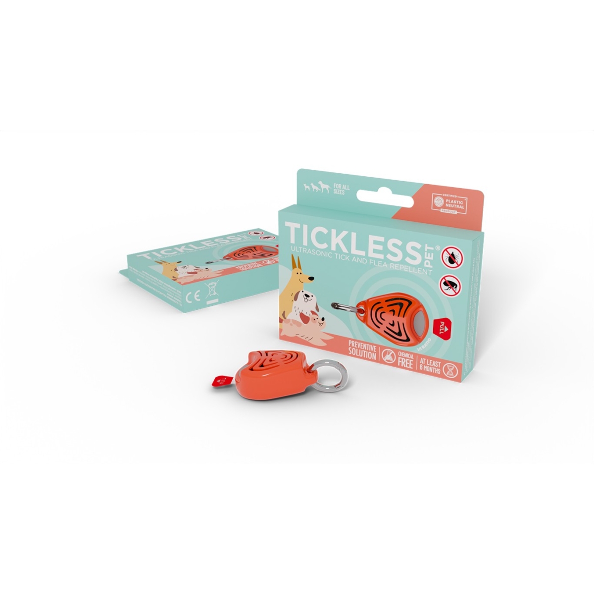 Tickless Pet ultraskaņas repelenta ierīce, oranža - Produkta attēls