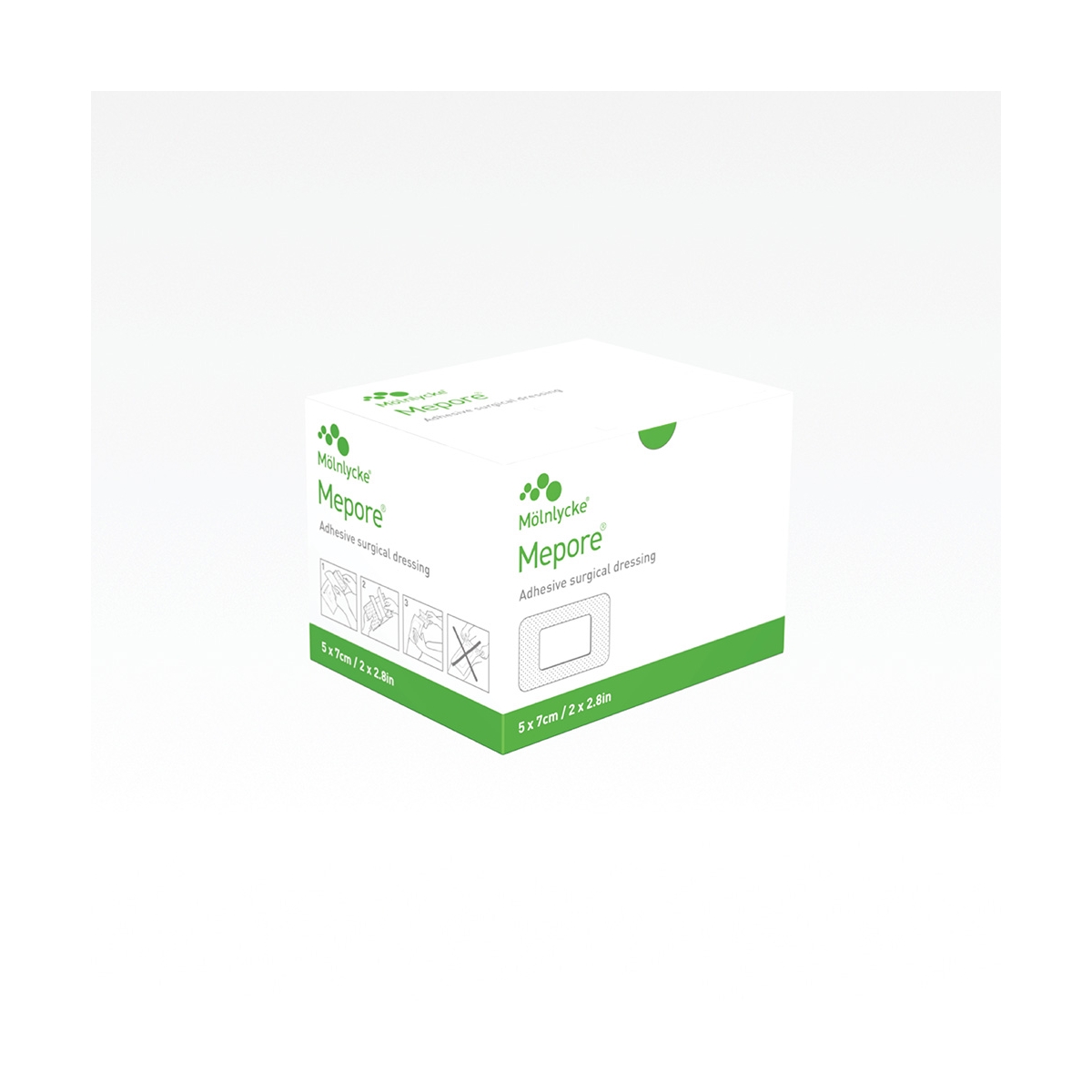 MEPORE Sterili plāksteri 8 x 7cm, pārsējs, 60 gab. - Produkta attēls