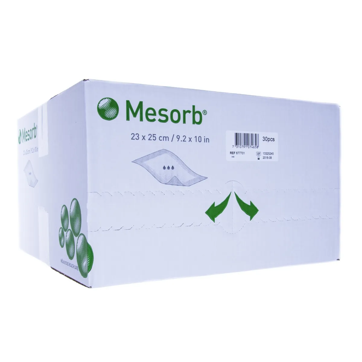 MESORB absorbējošs pārsējs 23 x 25cm, sterils, 30 gab. - Produkta attēls