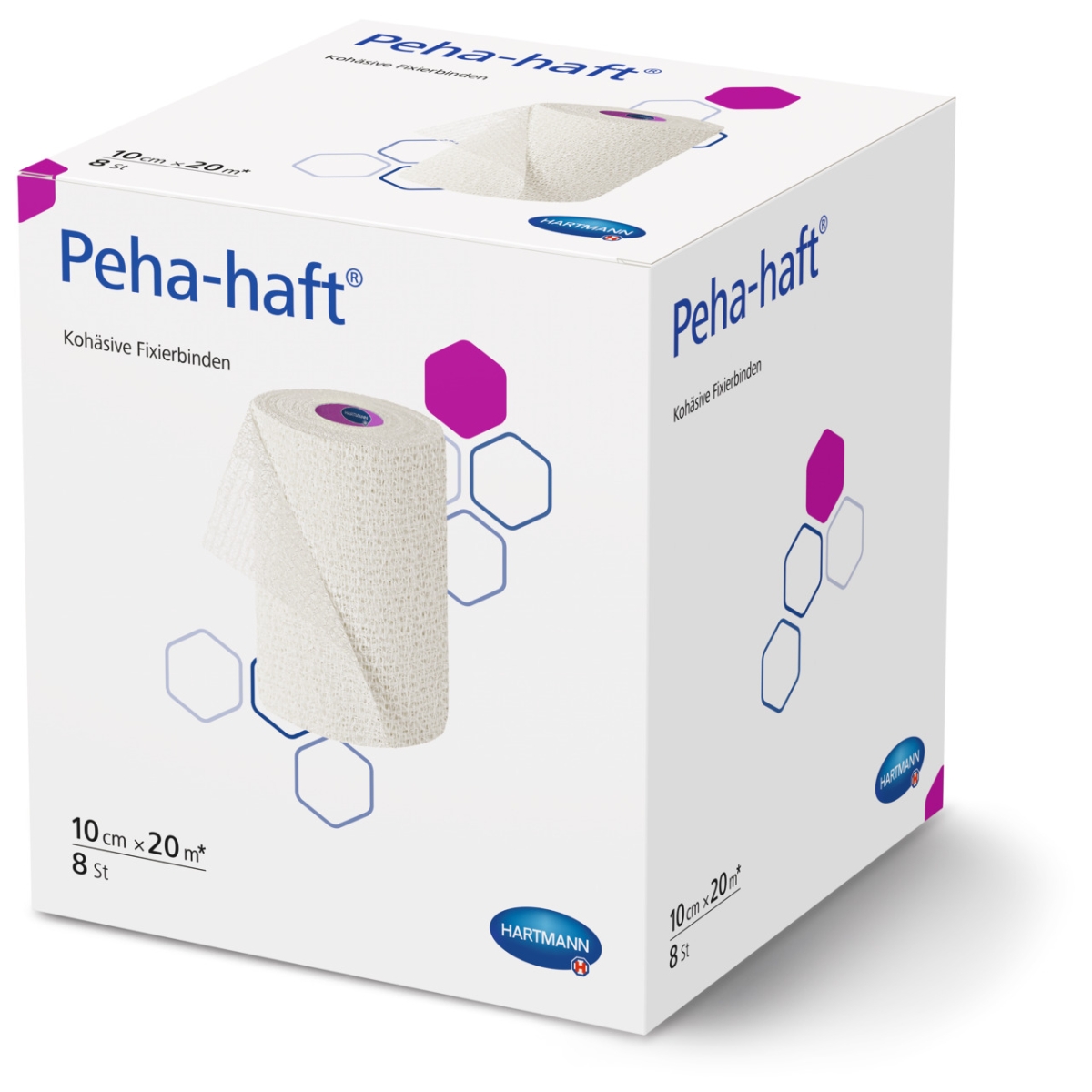 PEHA-HAFT pašlīpoša, elastīga marles saite, 10 cm x 20 m - Produkta attēls