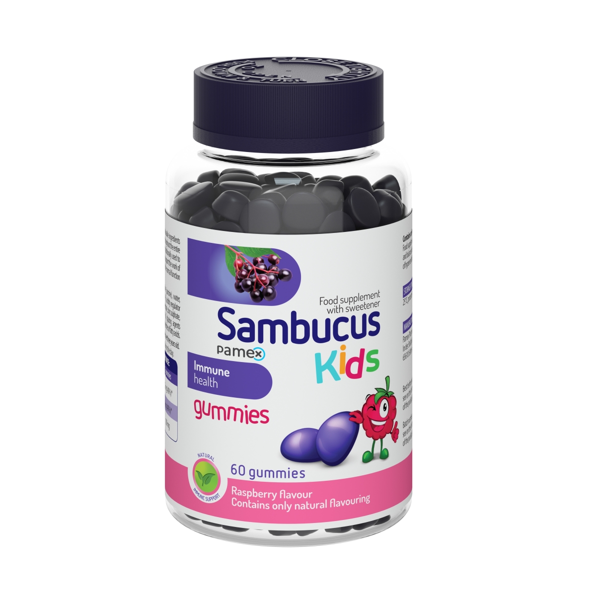 SAMBUCUS Kids Gummies košļājamās pastilas, 60 gab. - Produkta attēls