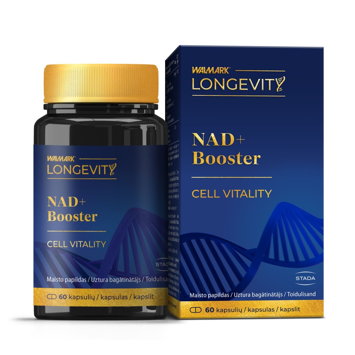 WALMARK Longevity NAD+ Booster kapsulas, 60 gab. - Produkta attēls