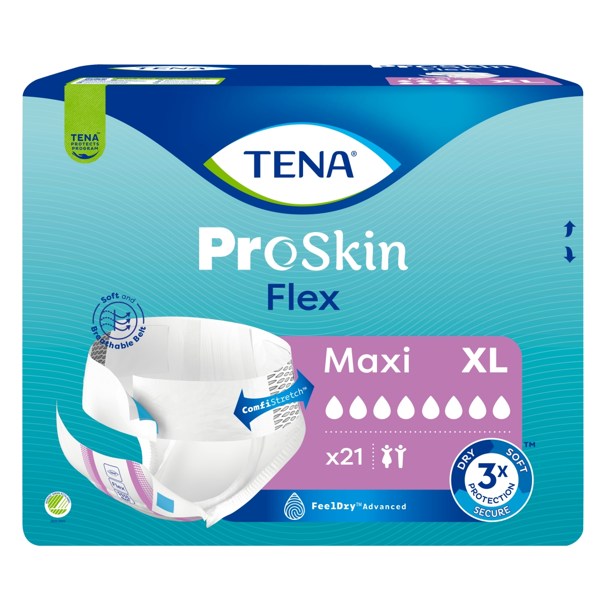 TENA Flex Maxi ProSkin jostiņbikses XL izmērs, 21 gab. - Produkta attēls