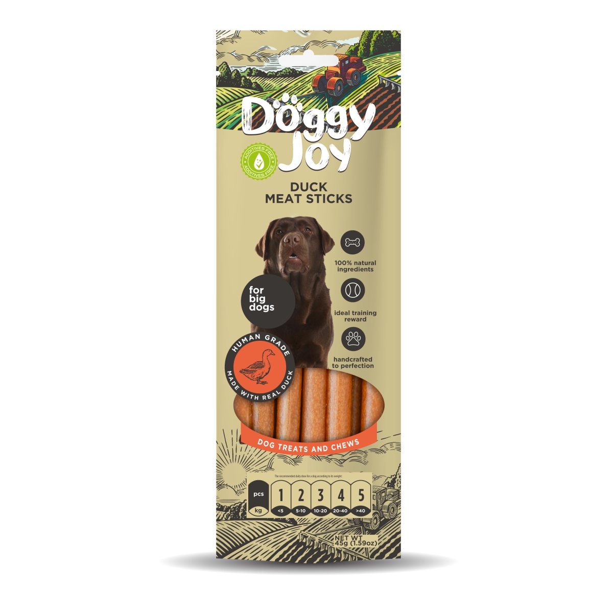 DOGGY JOY PĪLES GAĻAS DESIŅAS SUŅIEM 45G - Produkta attēls