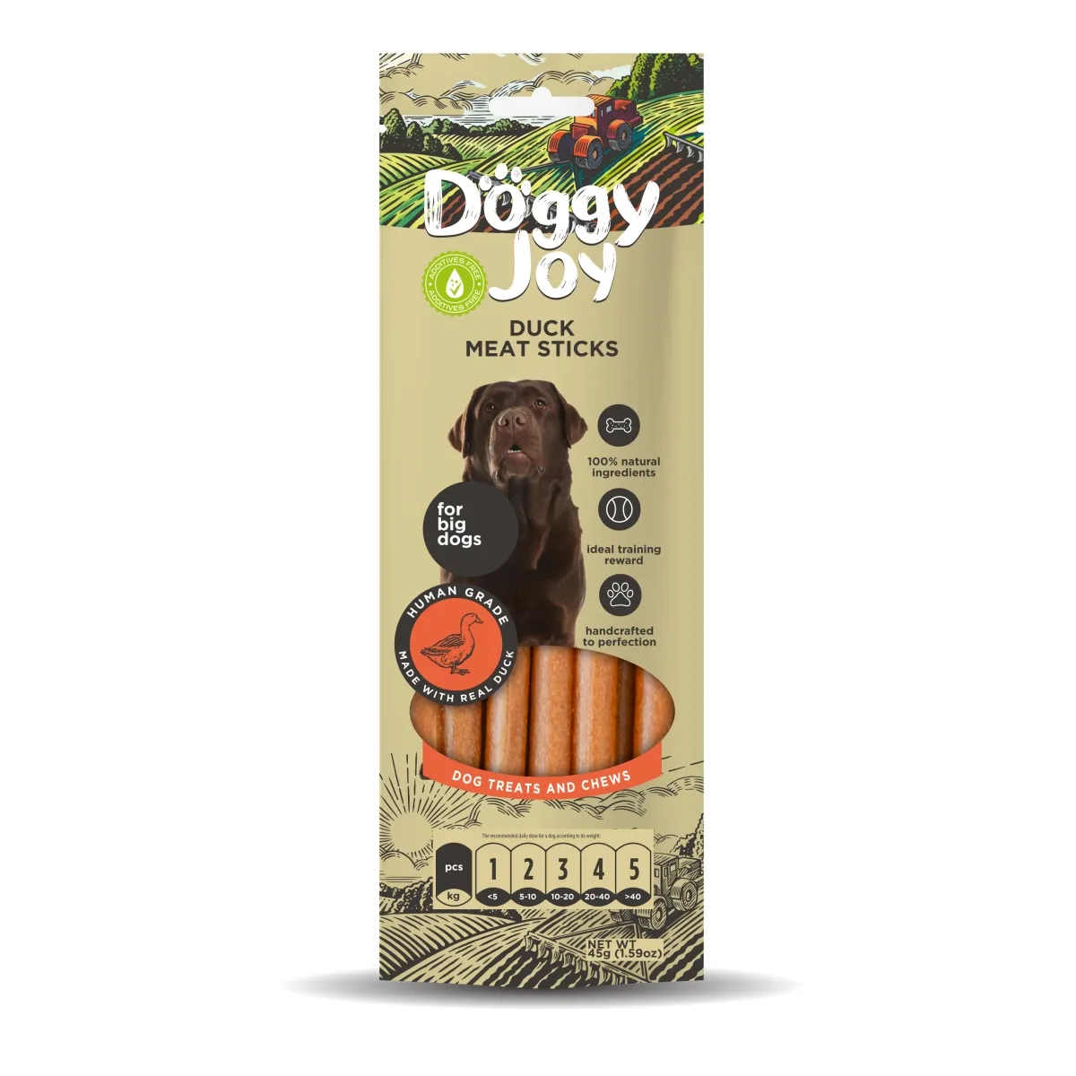 DOGGY JOY PĪLES GAĻAS DESIŅAS SUŅIEM 45G - Produkta attēls