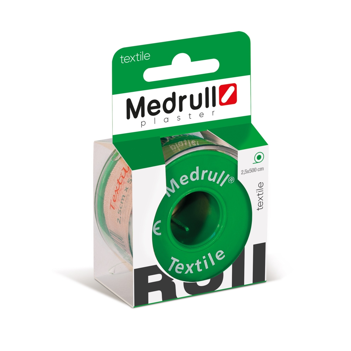 MEDRULL plāksteris "Textile", 2,5 cm x 500 cm - Produkta attēls