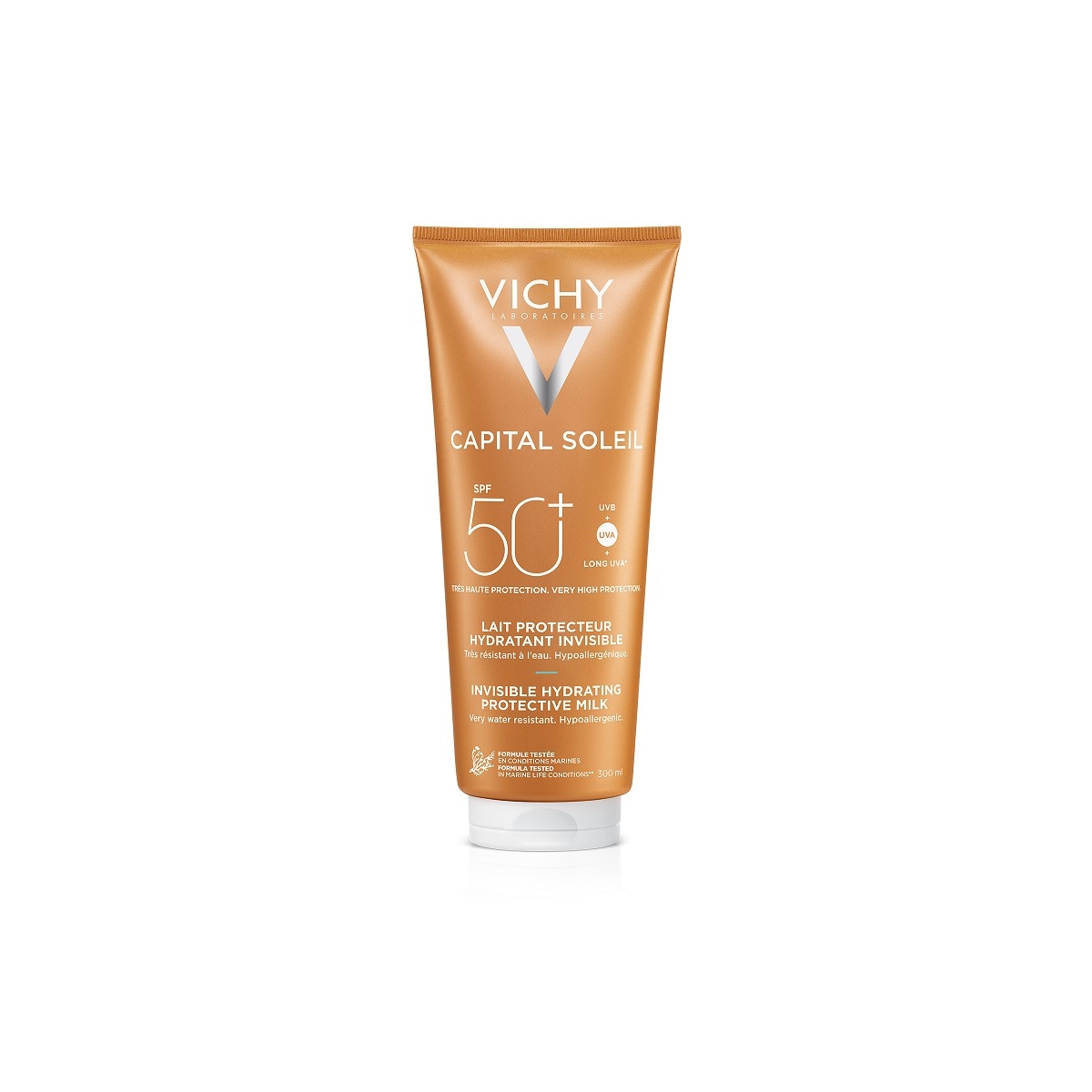 VICHY CAPITAL SOLEIL Sejas un ķermeņa pieniņš SPF 50+, 300 ml - Produkta attēls