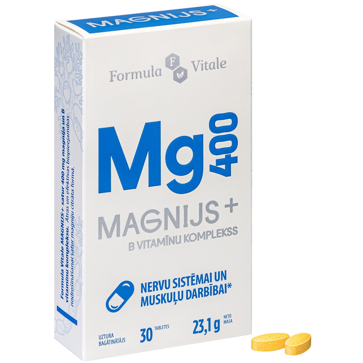 FORMULA VITALE Magnijs+ 400 mg tabletes, 30 gab - Produkta attēls