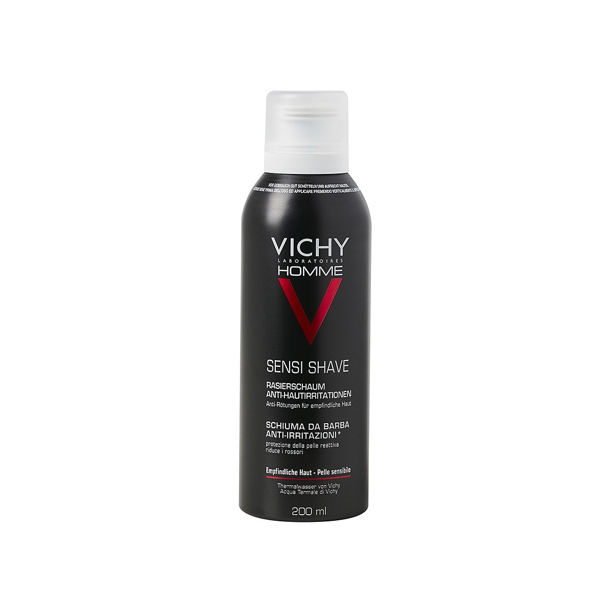 VICHY Homme skūšanās putas jutīgai ādai, 200 ml - Produkta attēls