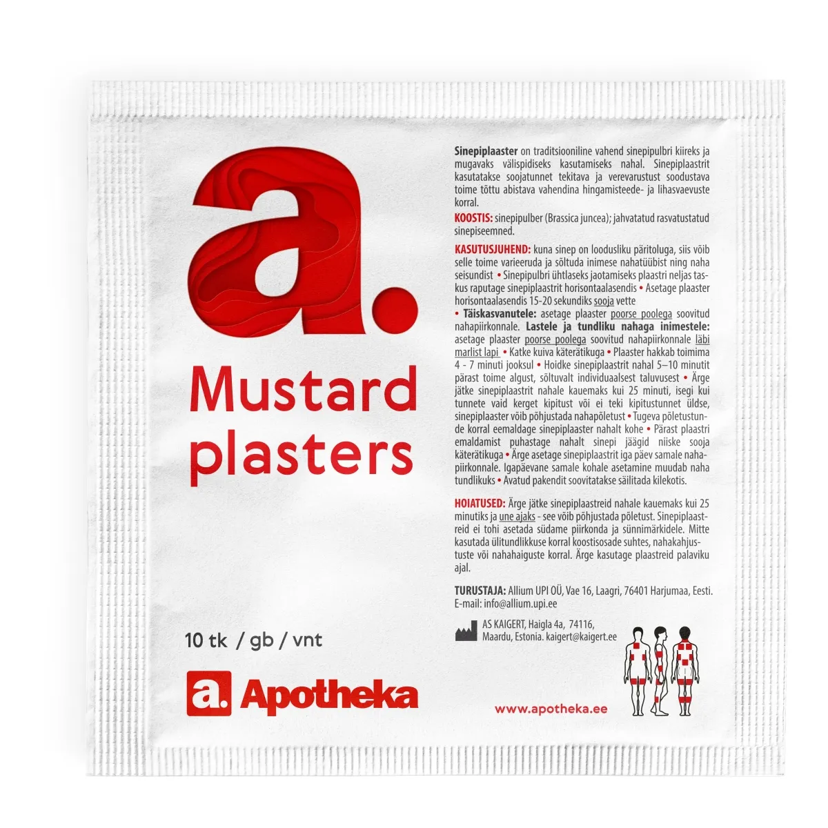APOTHEKA Sineplju plāksteri, 10 gab. - Produkta attēls