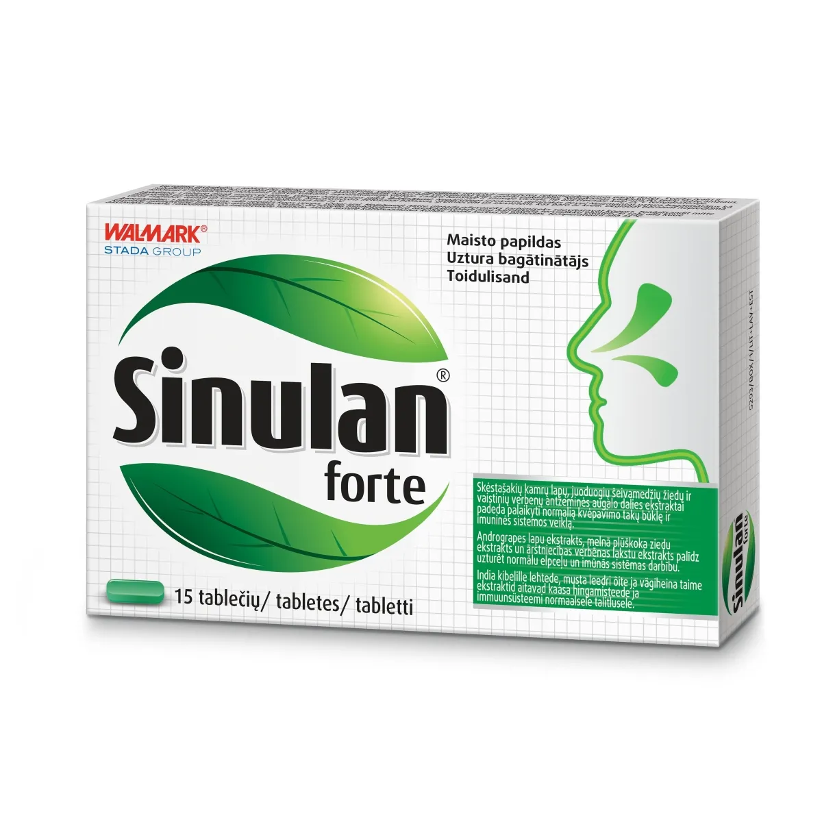 SINULAN Forte tabletes, 15 gab - Produkta attēls