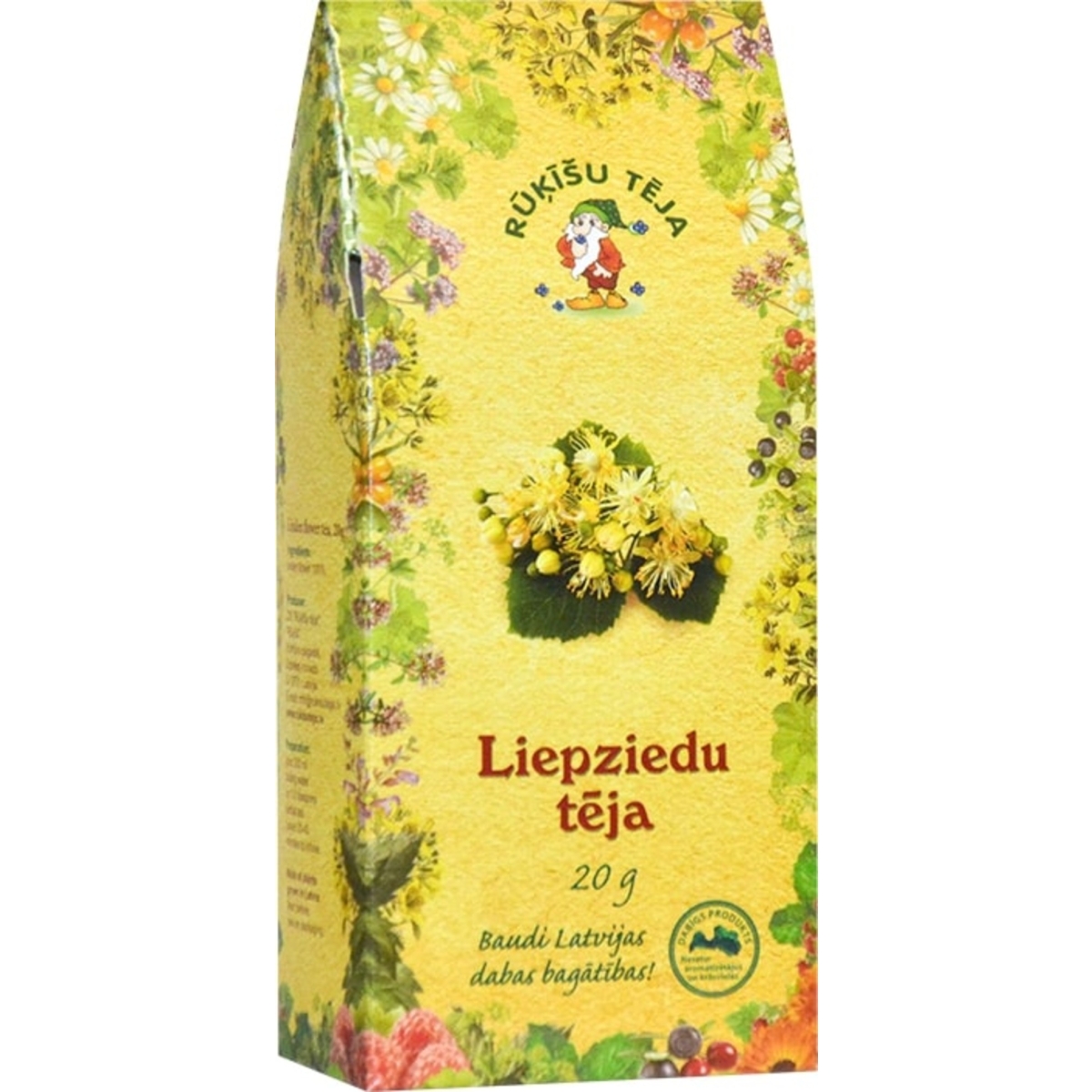 RŪĶĪŠU TĒJA paciņās (liepziedu), 20 g - Produkta attēls
