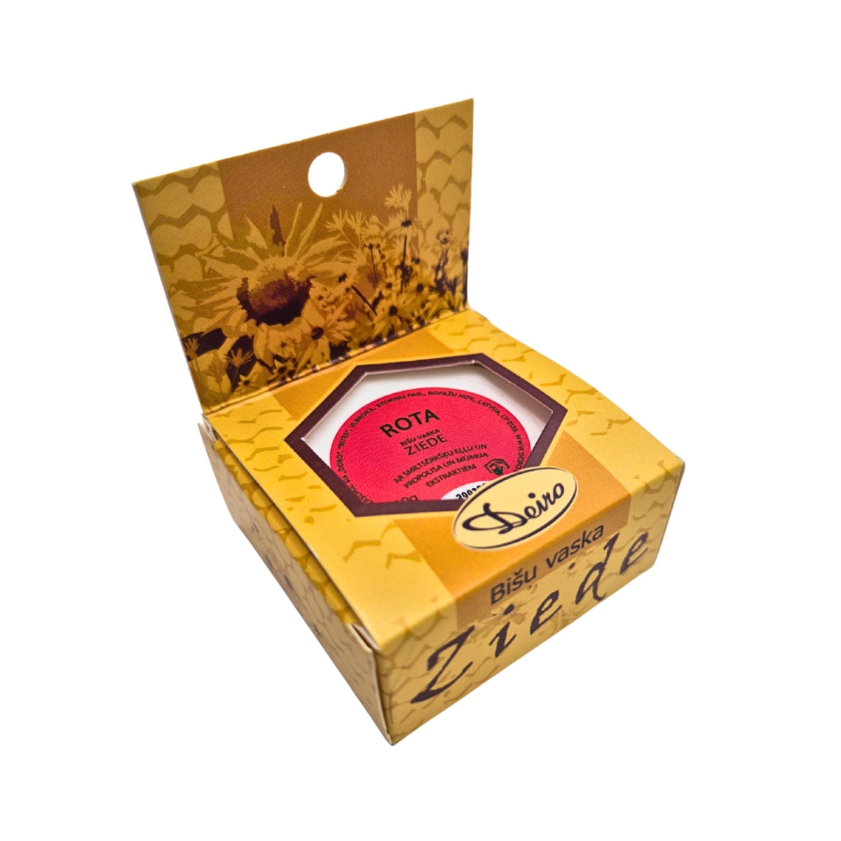 ROTA Bišu vaska ziede ar propolisa un mūmija ekstraktiem un smiltsērkšķu eļļu, 10 g - Produkta attēls