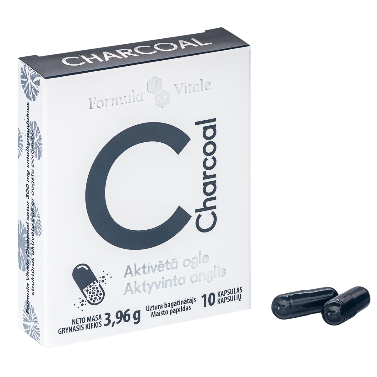 FORMULA VITALE Aktivētā Ogle 300mg kapsulas, 10 gab. - Produkta attēls