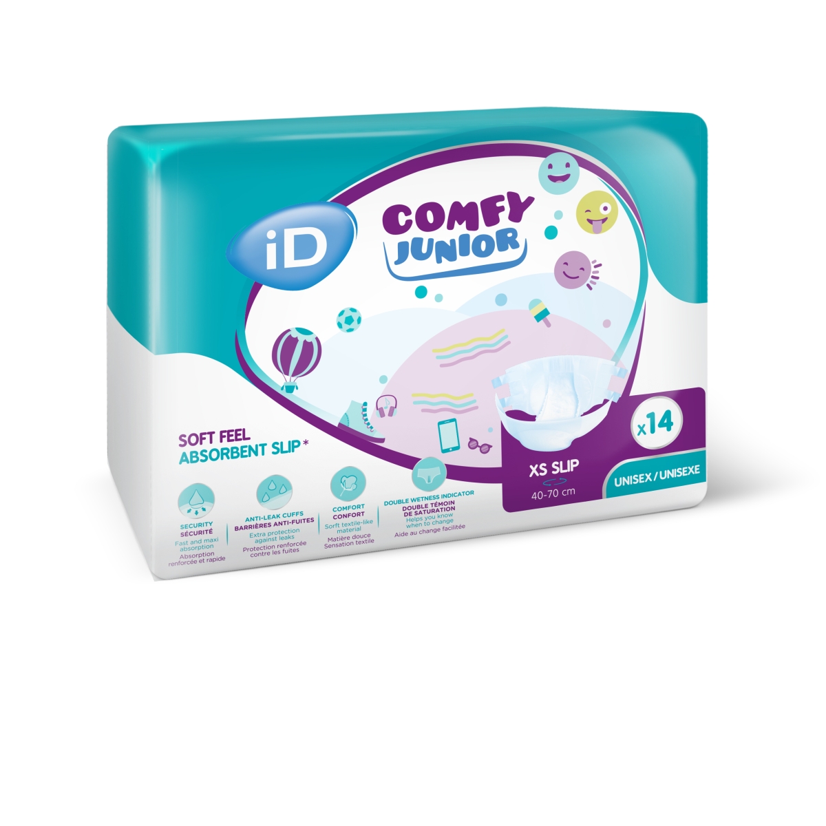 ID Comfy Junior Slip XS uzsūcošas bikses, 14 gab. - Produkta attēls