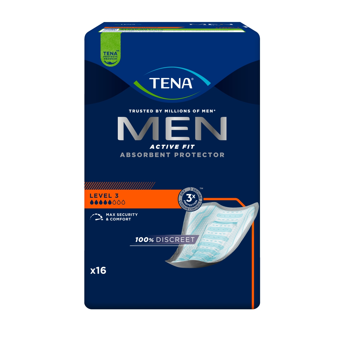 TENA Men Level 3 ieliktņi vīriešiem, 16 gab. - Produkta attēls