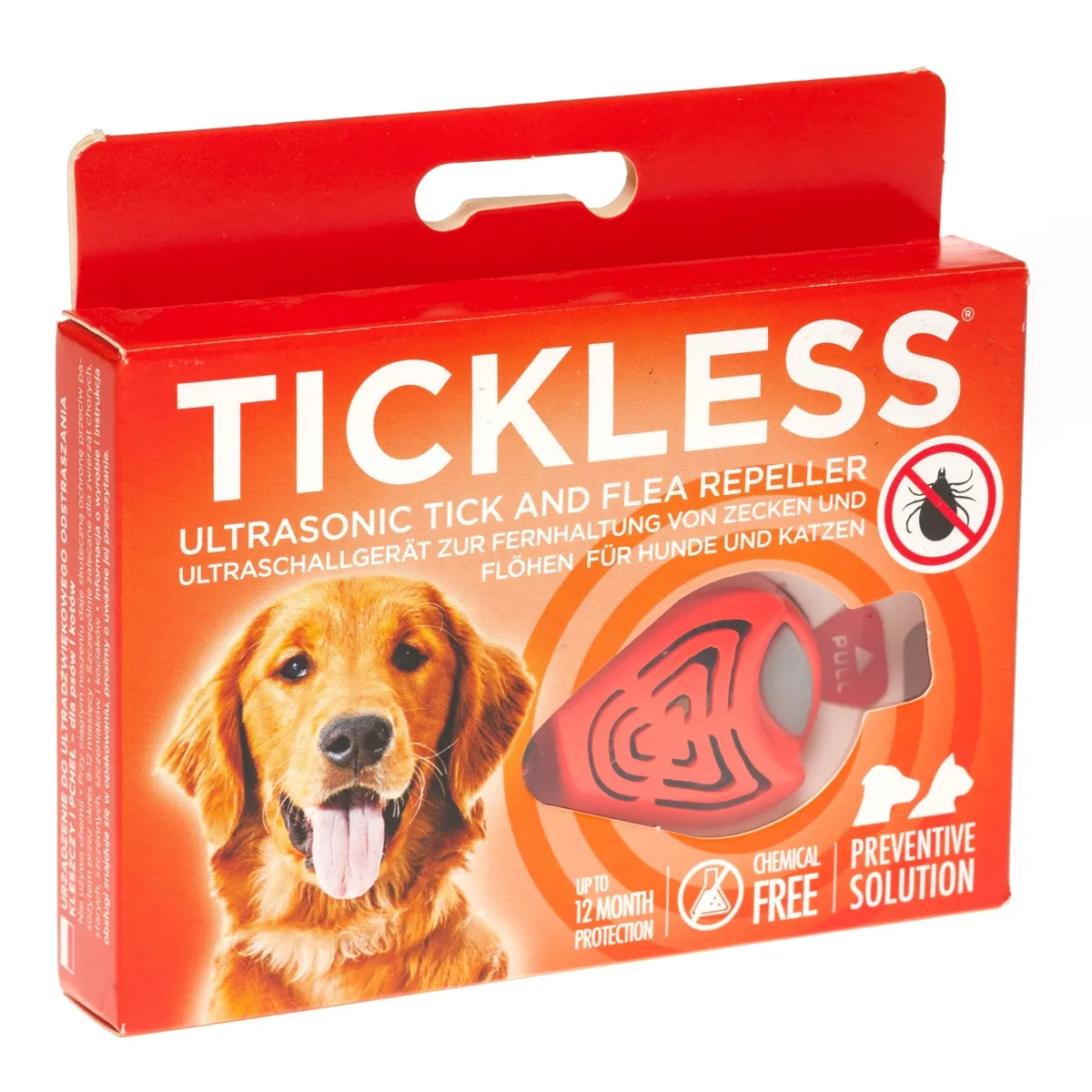 Tickless Pet ultraskaņas repelenta ierīce, oranža - Produkta attēls