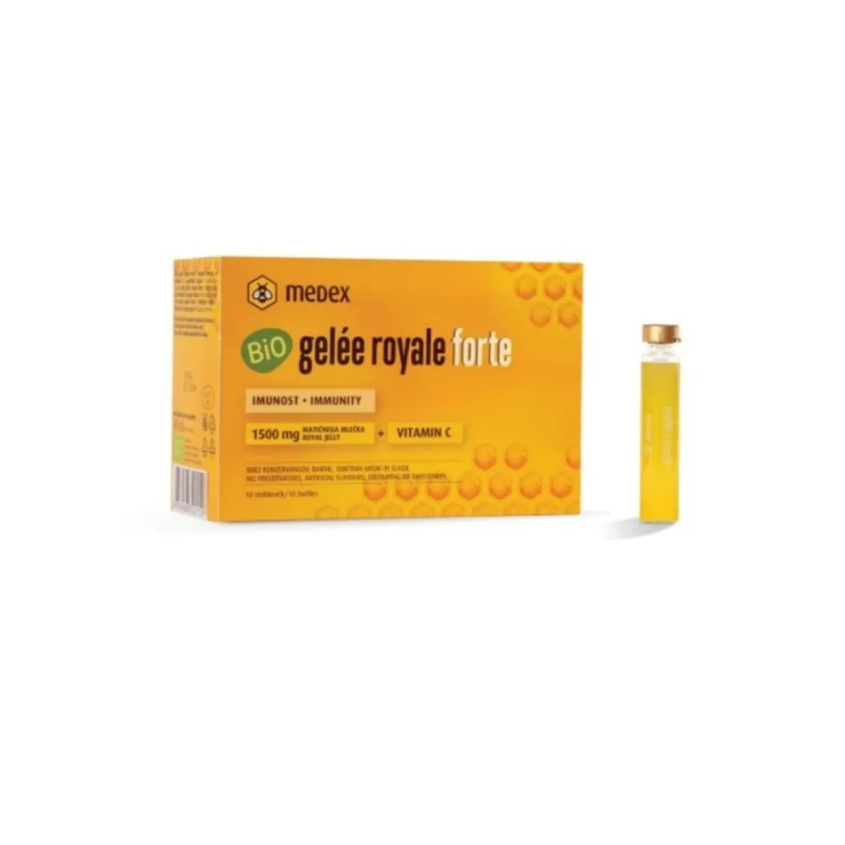 MEDEX Bio Gelée Royale Forte Shot (9 ml) pudelītes, 10 gab. - Produkta attēls