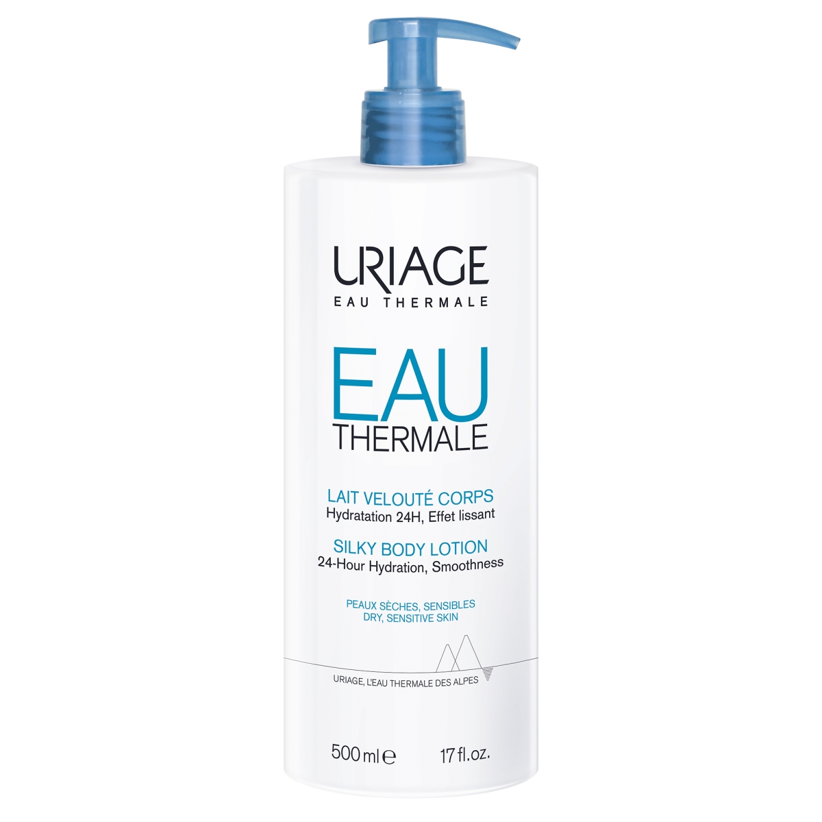 URIAGE Eau Theramale Silky Body ķermeņa losjons, 500 ml - Produkta attēls