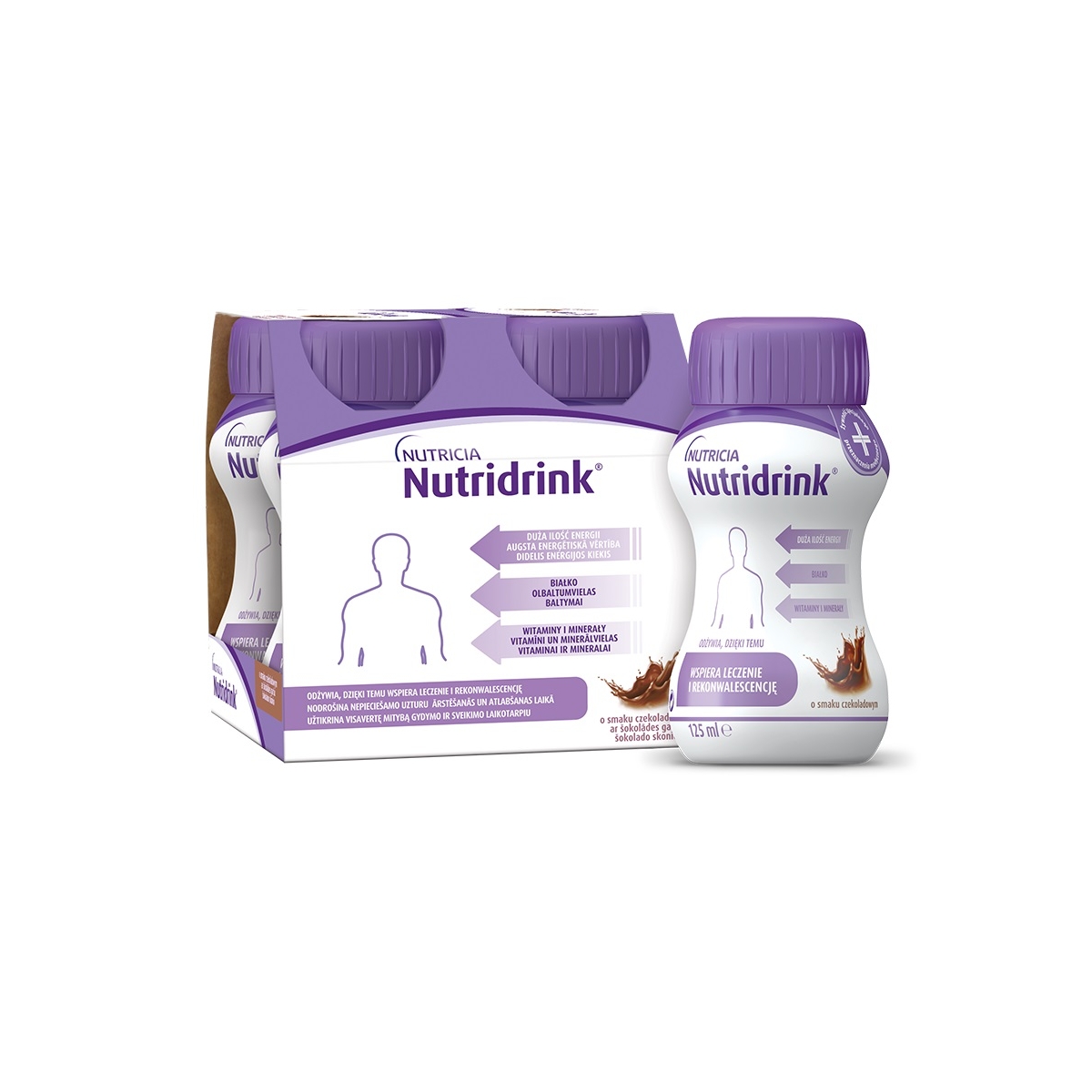 NUTRIDRINK ar šokolādes garšu, 125 ml - Produkta attēls