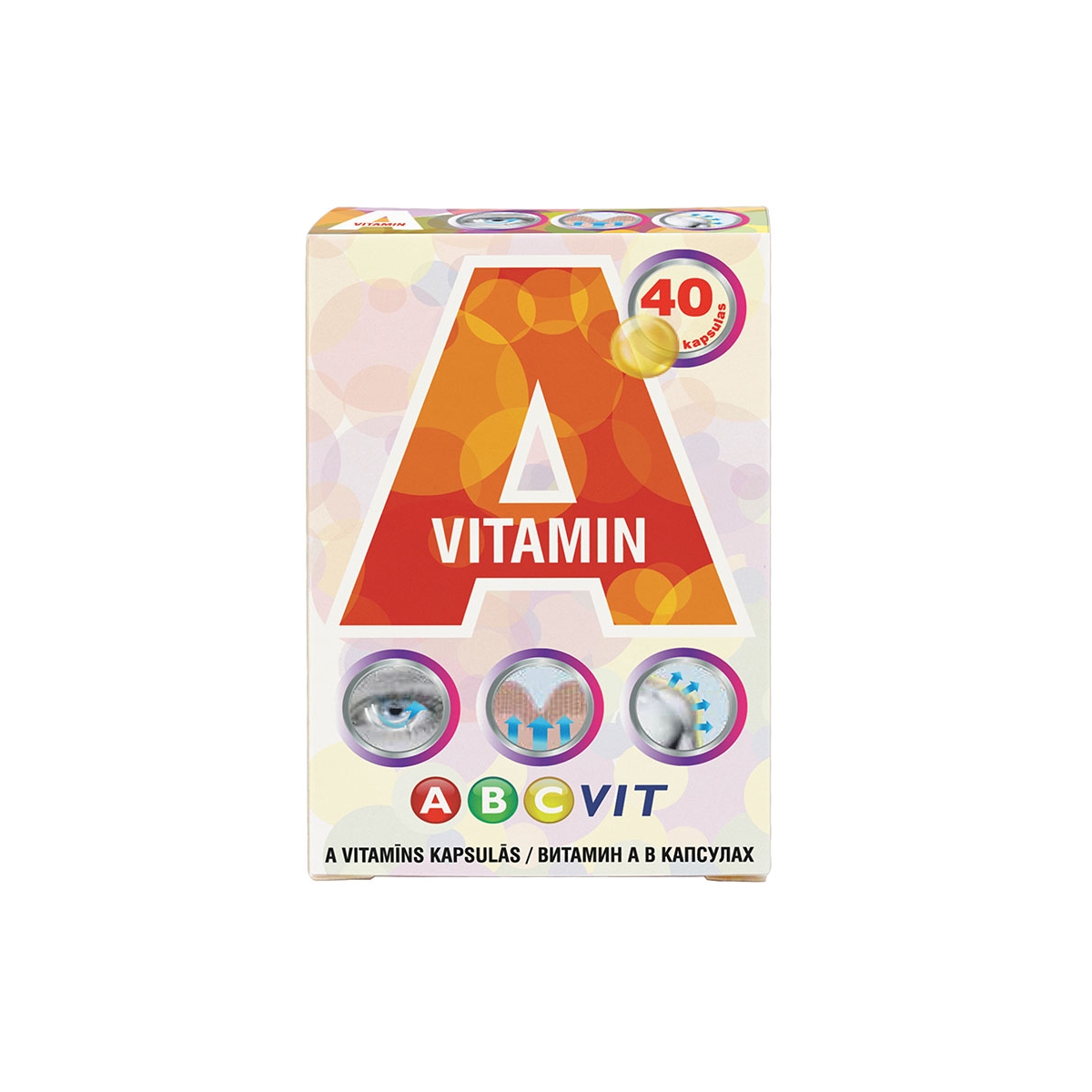 ABCVIT A vitamīns kapsulas, 40 gab. - Produkta attēls