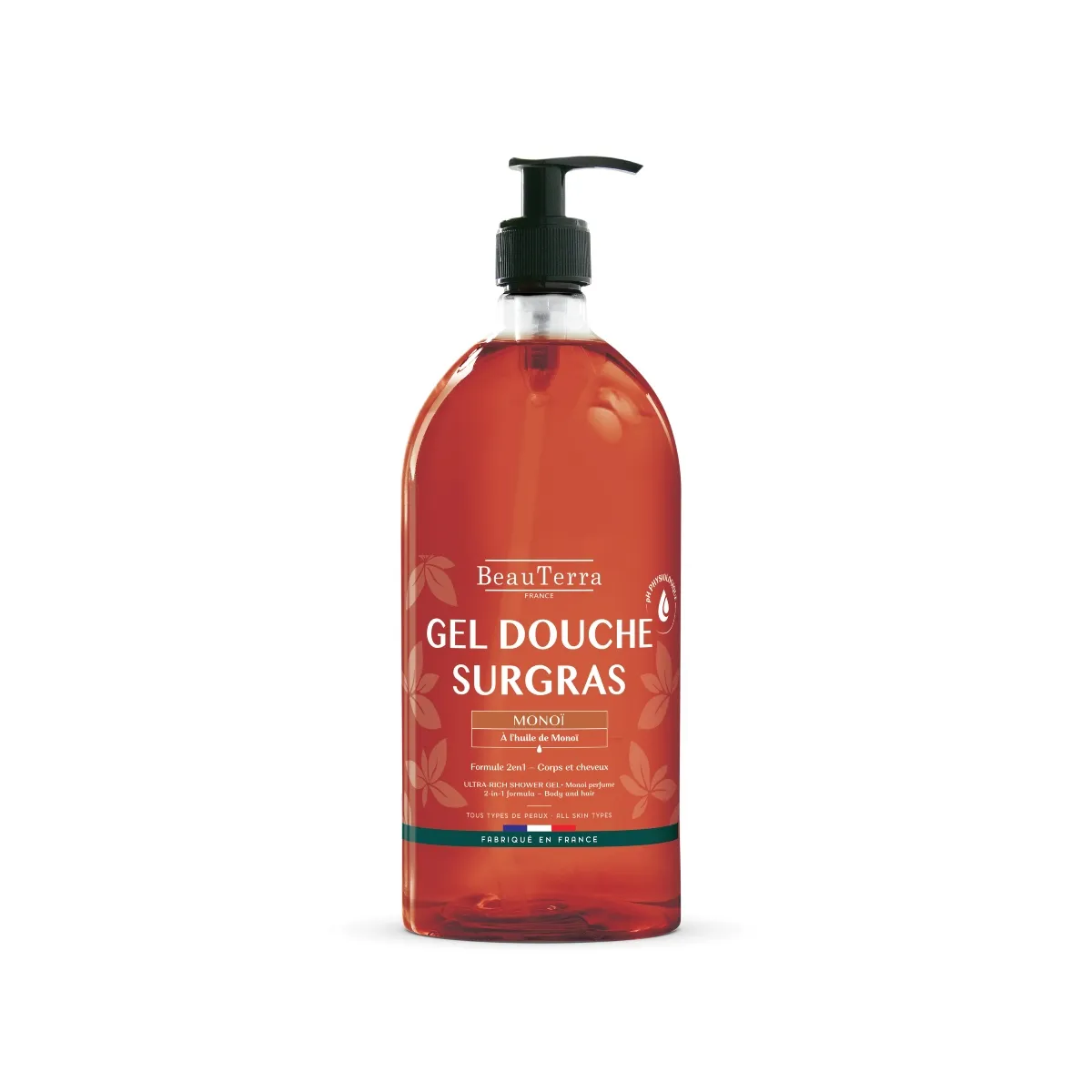 BEAUTERRA Monoi dušas gēls ar olīveļļu,  1 l - Produkta attēls