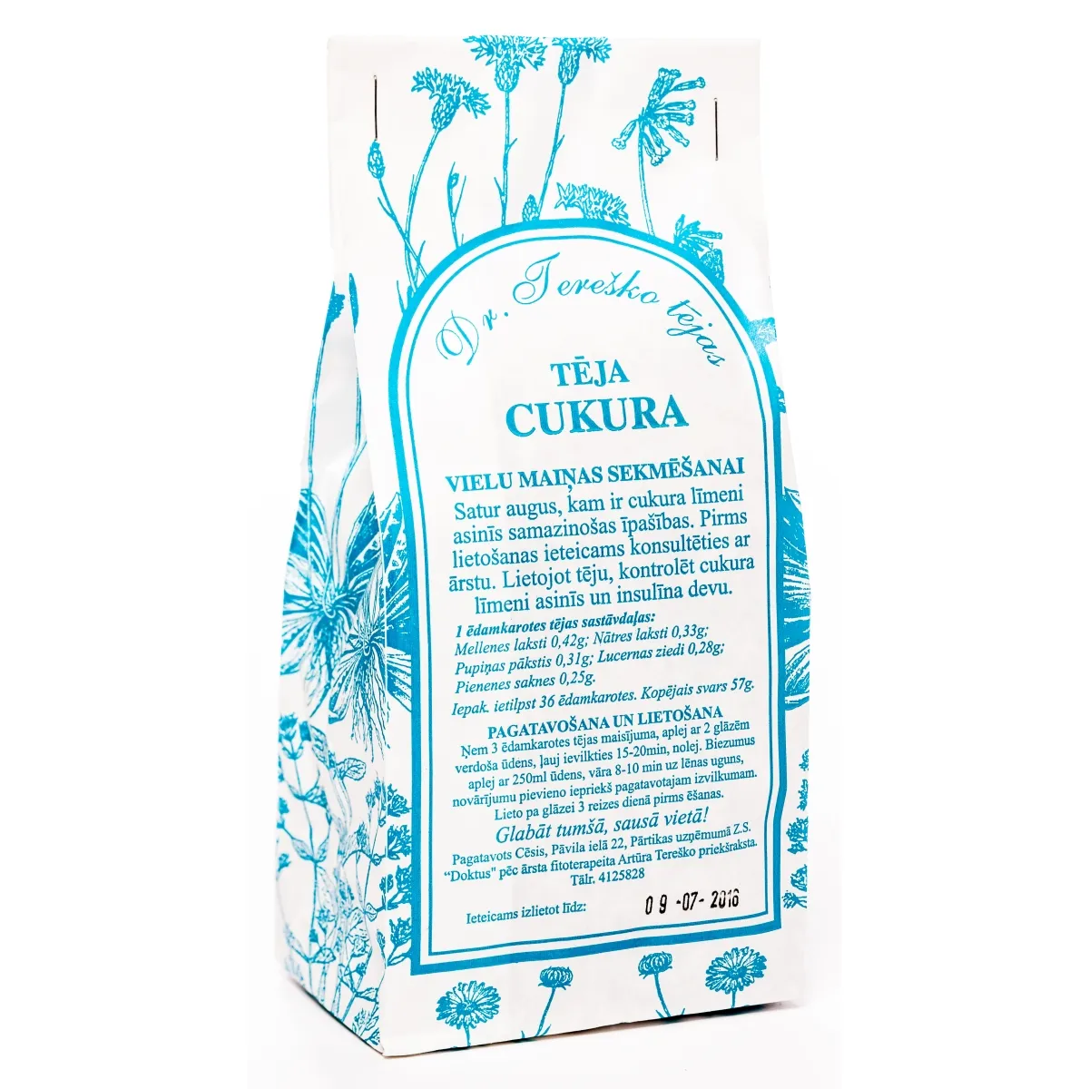 TEREŠKO TĒJA CUKURA VIELU MAIŅAS KOMPENSĀCIJAI 57G - Produkta attēls