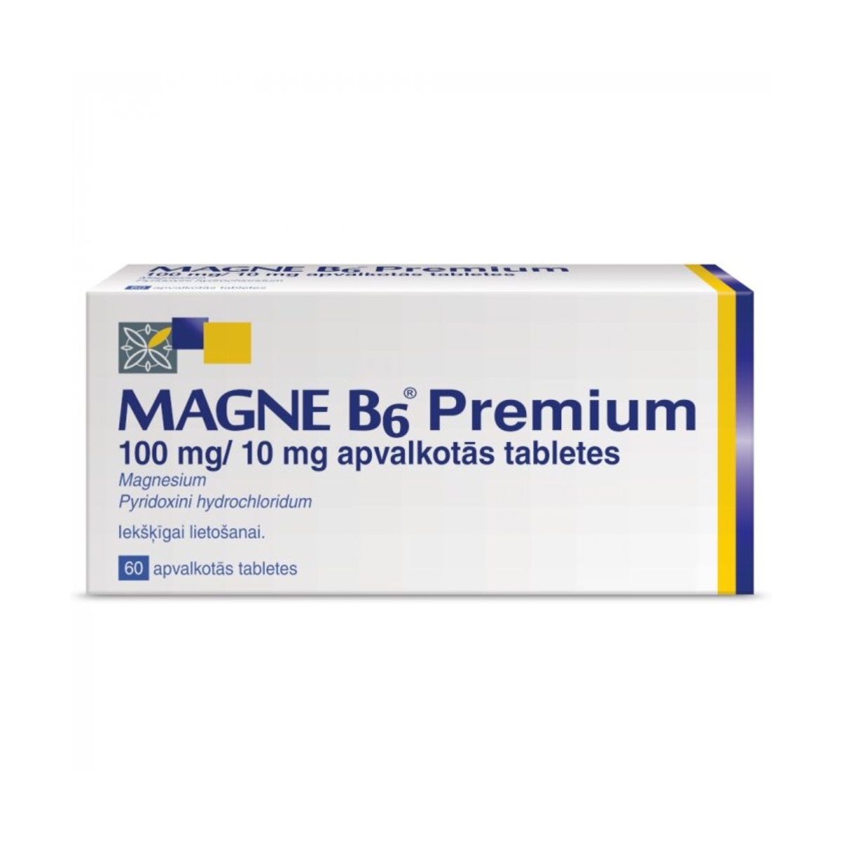 MAGNE-B6 PREMIUM 100MG/10MG APV.TBL N60 - Produkta attēls