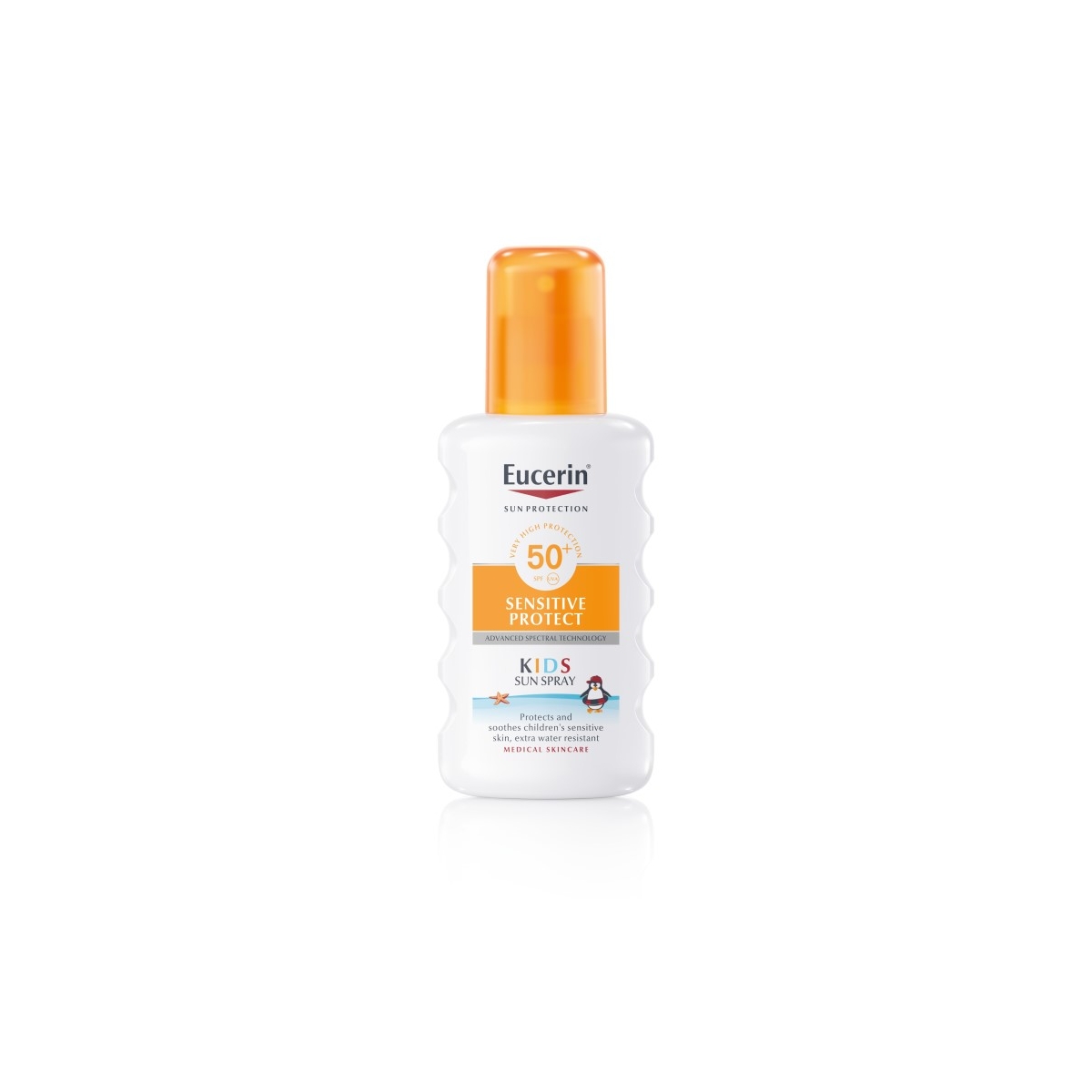 EUCERIN Kids Sun Sensitive Protect SPF50+ izsmidzināms sauļošanās aizsarglīdzeklis bērniem, 200 ml - Produkta attēls