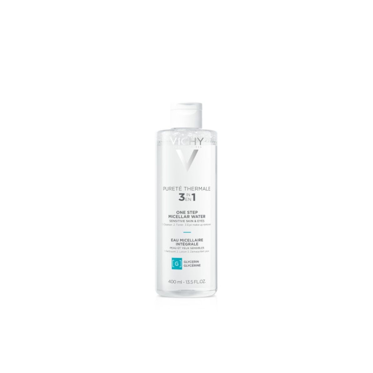 VICHY Purete Thermale micelārais ūdens jutīgai/sausai ādai, 400 ml - Produkta attēls