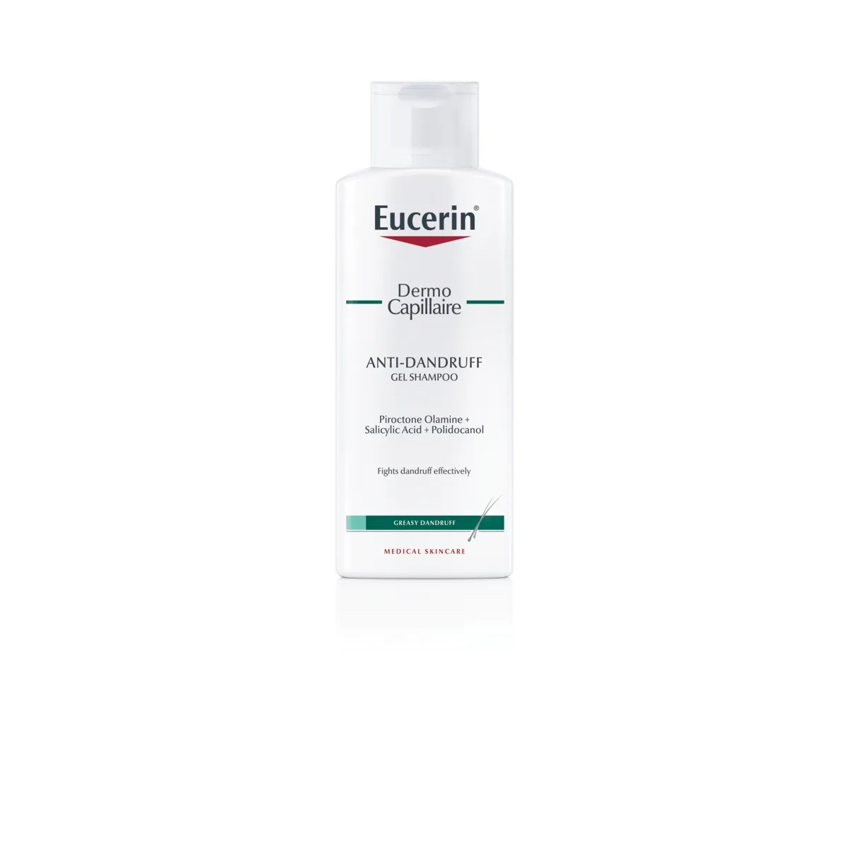 EUCERIN Dermocapillaire pretblaugznu šampūns taukainai galvas ādai, 250 ml - Produkta attēls