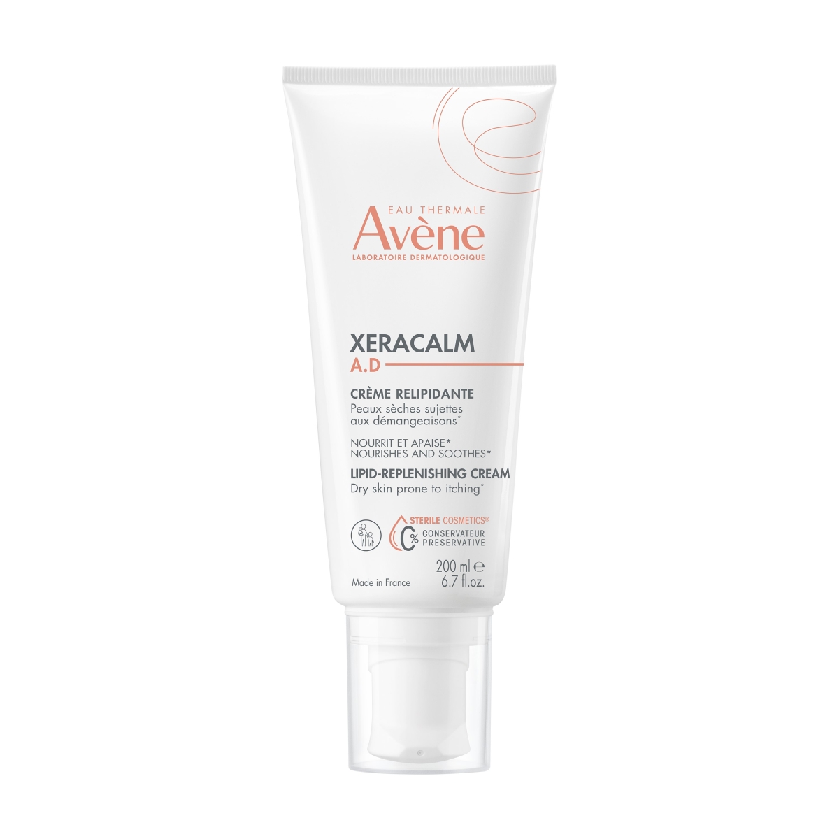 AVÈNE Xeracalm A.D. lipīdus atjaun. un mīkstinošs krēms, 200 ml - Produkta attēls