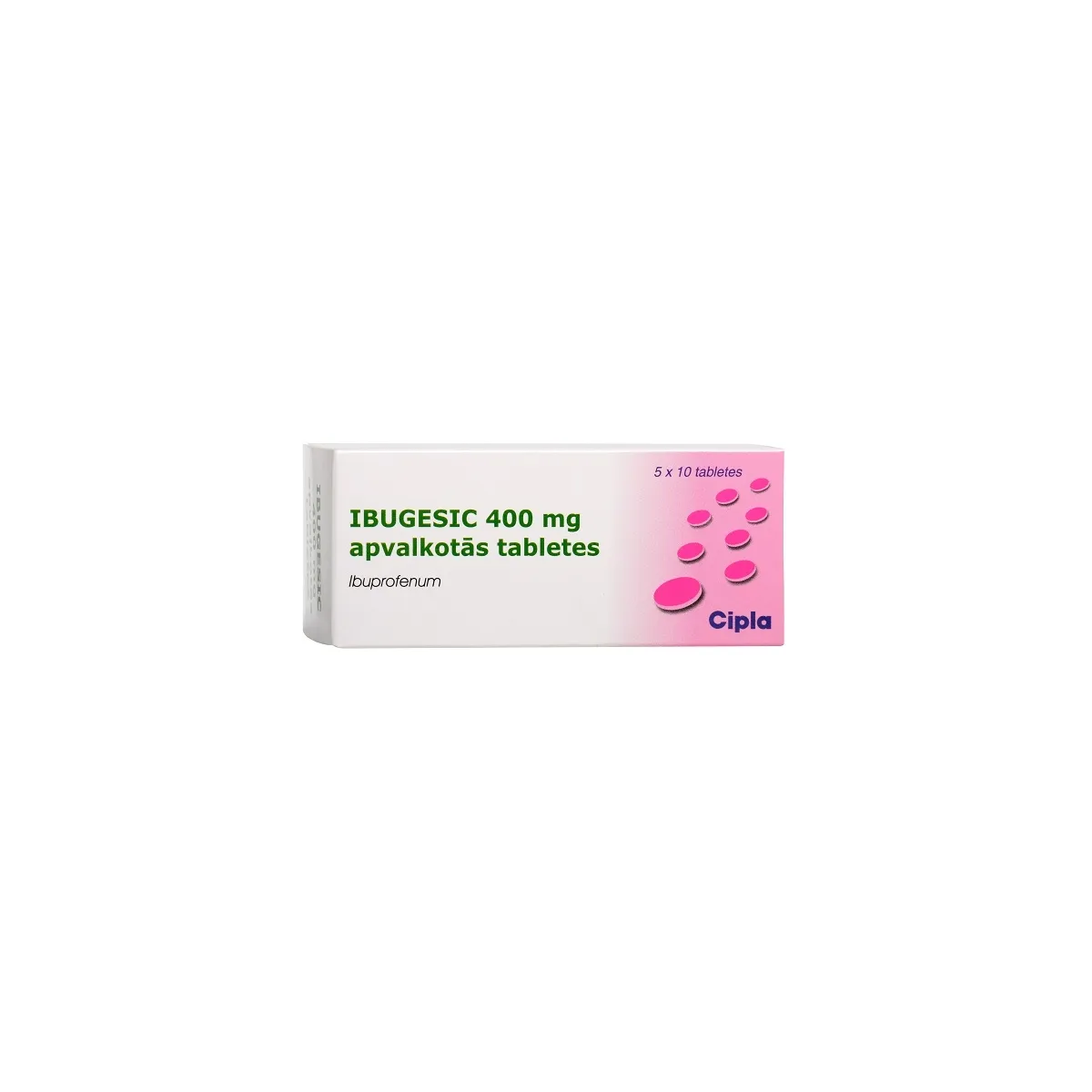 IBUGESIC 400 mg tabletes, 50 gab. - Produkta attēls