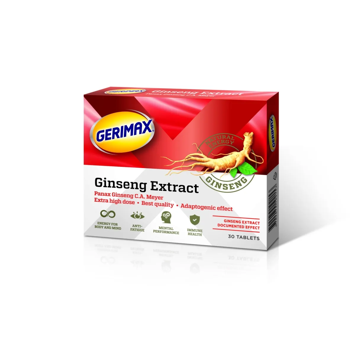 GERIMAX Ginseng tabletes, 30 gab. - Produkta attēls
