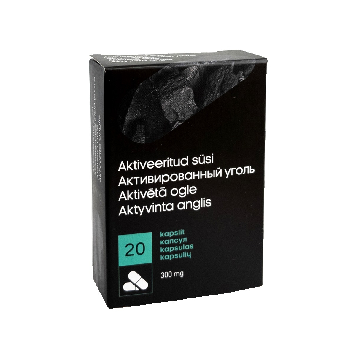 AKTIVĒTĀ OGLE 300mg kapsulas, 20 gab - Produkta attēls