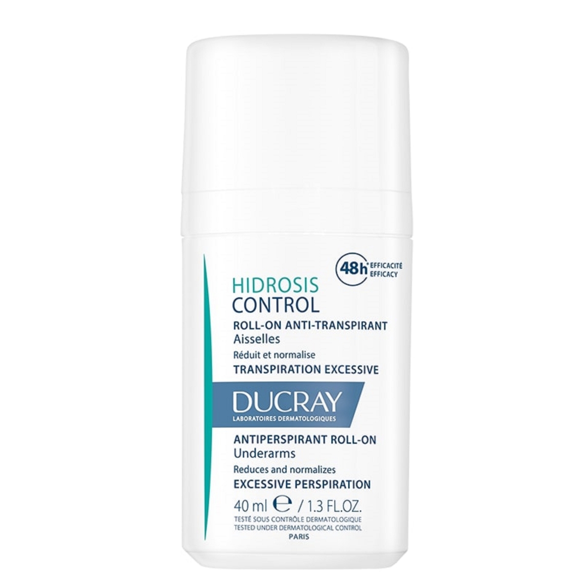 DUCRAY Hidrosis Control Deo Roll-on 48H pretsvīšanas līdzeklis, 40ml - Produkta attēls