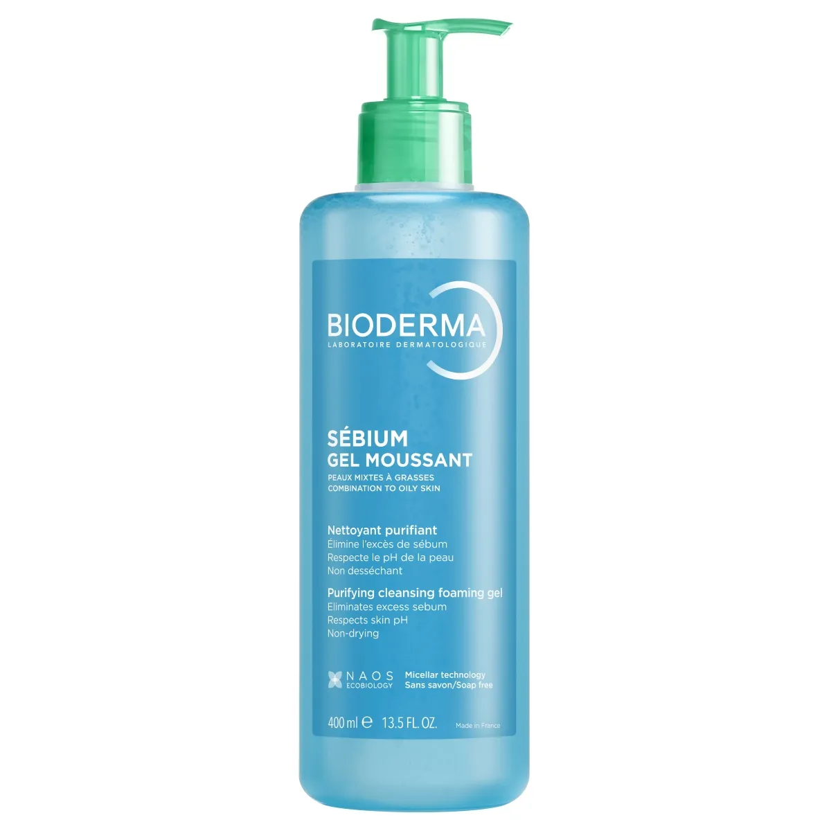 BIODERMA Sébium Gel moussant putojošs gels, 400 ml - Produkta attēls