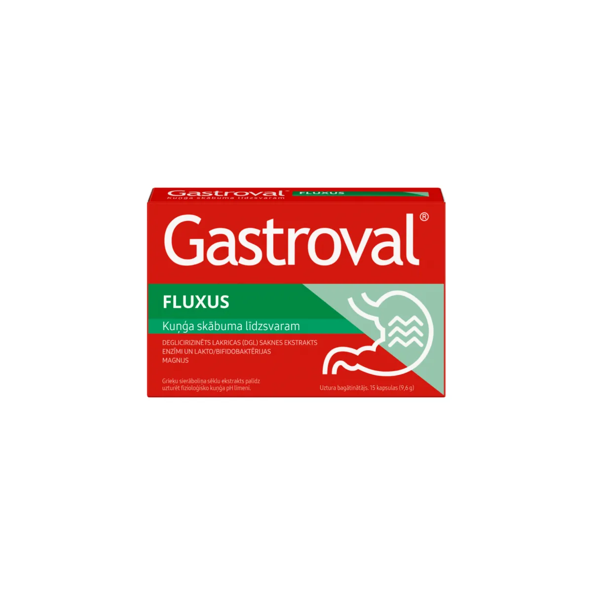 GASTROVAL® Fluxus kapsulas, 15 gab. - Produkta attēls 1