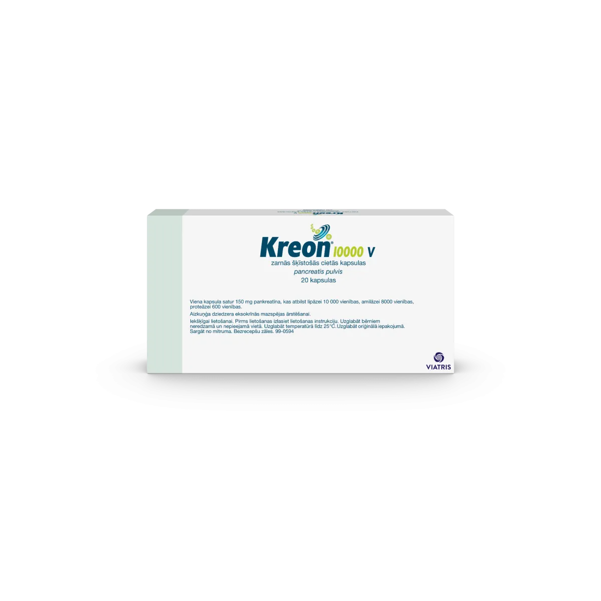 KREON 10000 KAPSULAS N20 /BLISTERIS - Produkta attēls 1