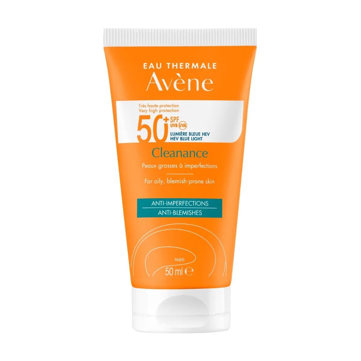 AVÈNE Sun Cleanance SPF50+ emulsija taukainai sejas ādai, 50ml - Produkta attēls 1
