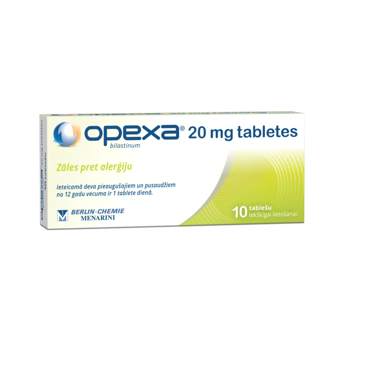 OPEXA 20 mg tabletes, 10 gab. - Produkta attēls