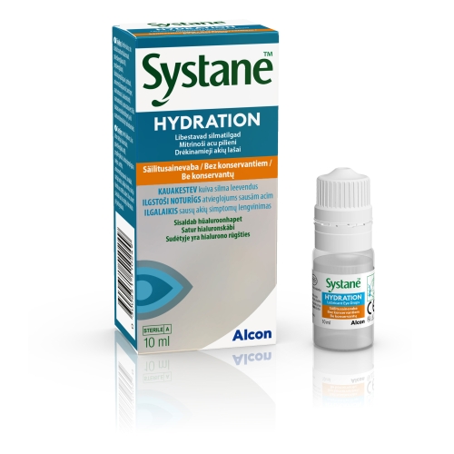 SYSTANE® Hydration mitrinoši acu pilieni bez konservanta, 10 ml